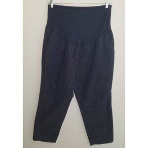 Old Navy Maternity Harper Capri Pants Navy Blue White Size 18 Regular Full Panel